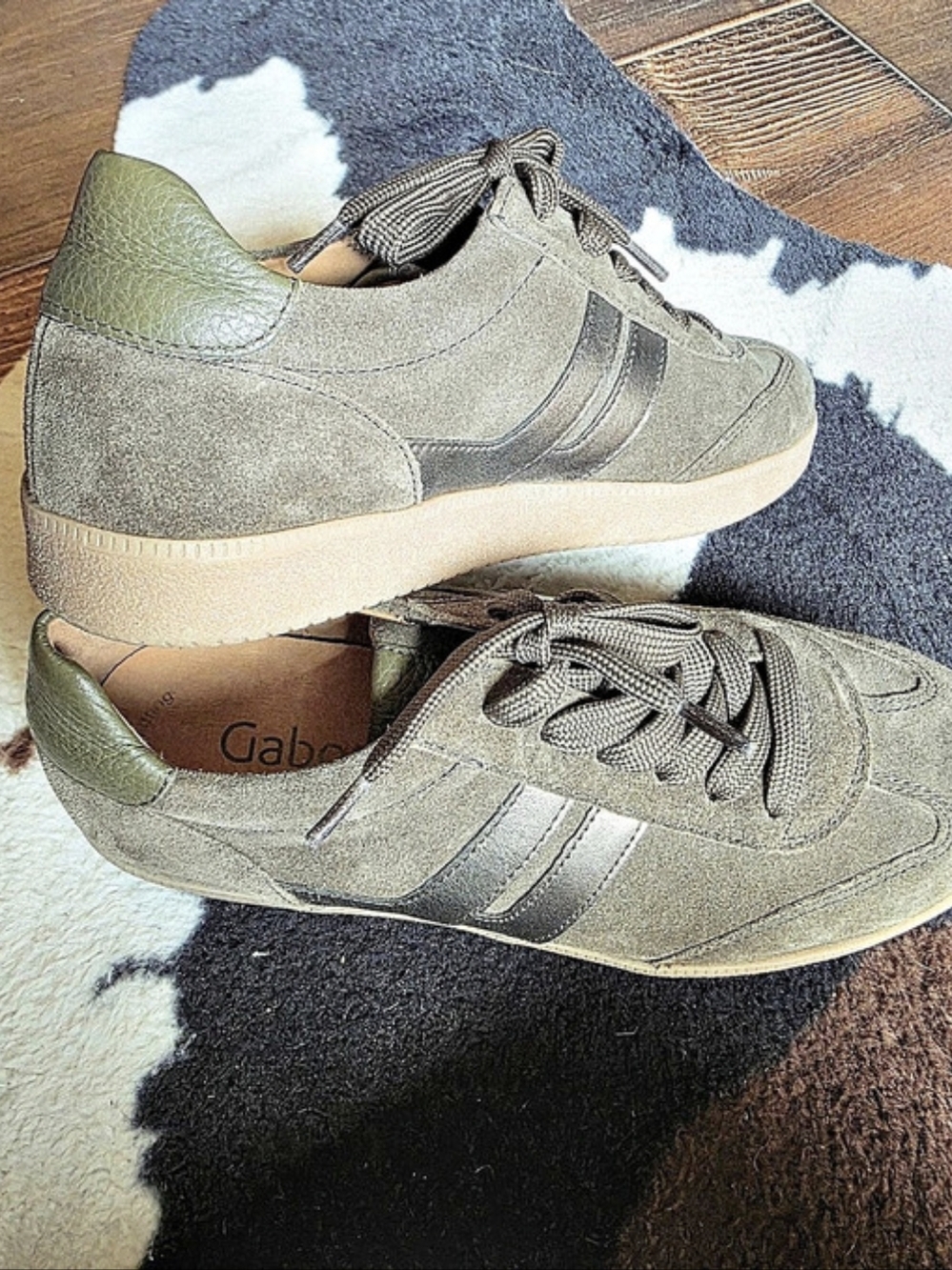 Gabor 73.300 Retro Street Sneaker Women's Green Sneakers